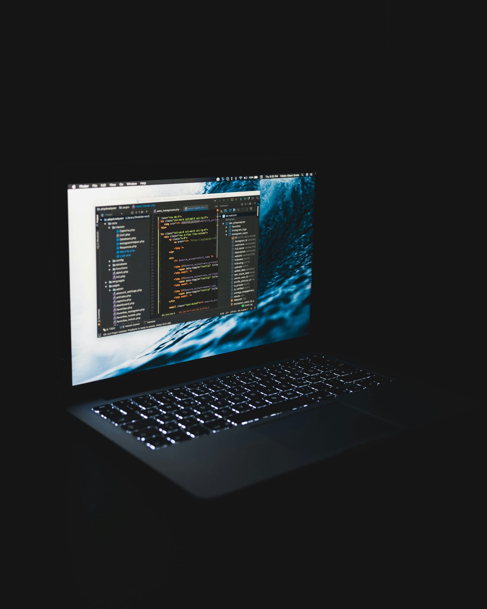 Macbook mit Code